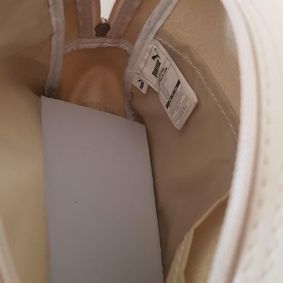 Vintage Puma Vinyl Mini Handbag Retro Bowling Bag Faux Leather Womens - Picture 8 of 8